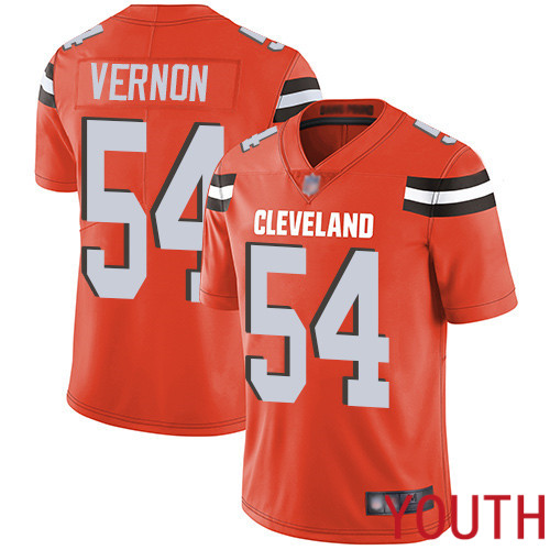 Cleveland Browns Olivier Vernon Youth Orange Limited Jersey #54 NFL Football Alternate Vapor Untouchable